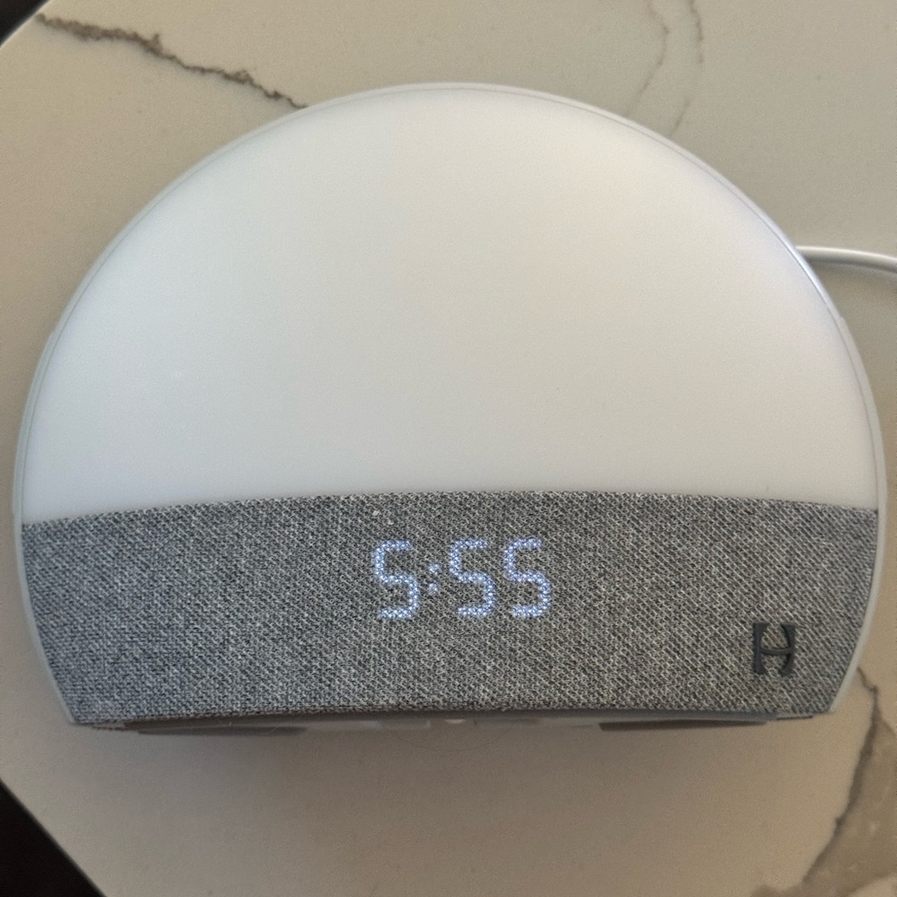 Hatch White and Gray Smart Alarm Clock